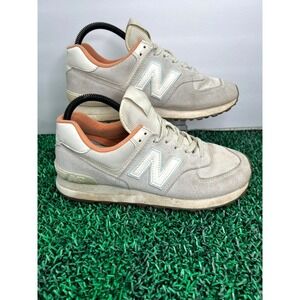 New Balance 574 Suede‎ Mesh Sneakers Beige Cream White Women's 8.5 Classic Retro
